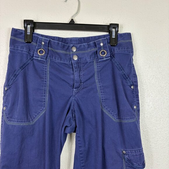 Athleta Indigo Purple Y2K Style Low Rise Cargo Pants Size 8 - Picture 5 of 9